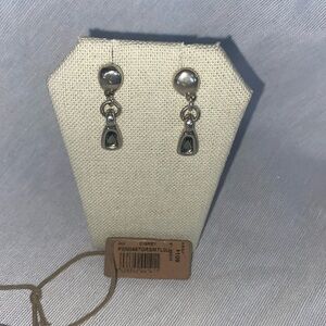 NWT UNO de 50 Glamatic Gray Swarovski Crystal Earrings